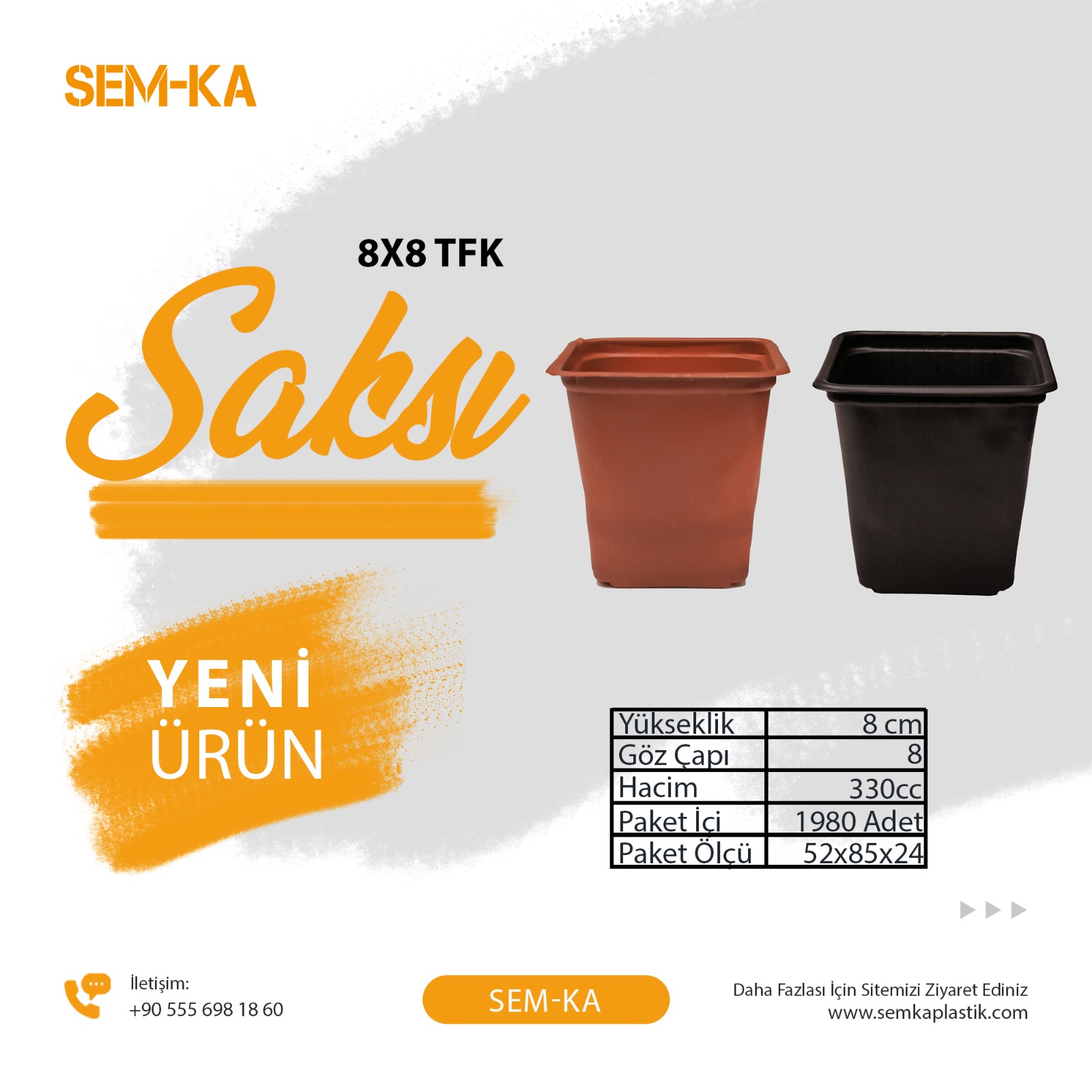 8x8x8 TFK Saksı 8x8x8 TFK Saksı