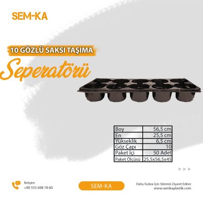 10 Gözlü Saksı Taşıma Seperatörü