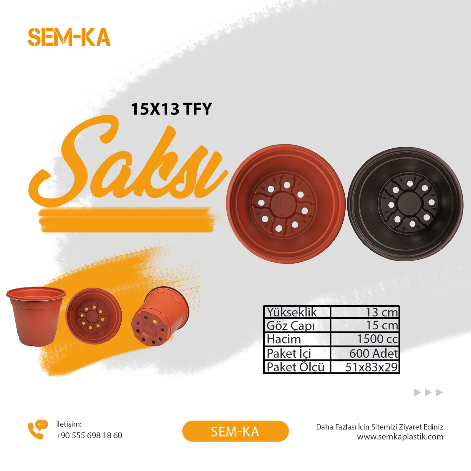 15x13 TFY Saksı 15x13 TFY Saksı