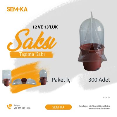 Şeffaf Saksı Taşıma Kabı