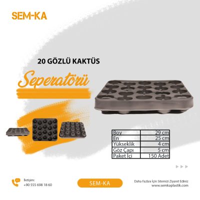 20 Gözlü Skulent Taşıma Seperatörü