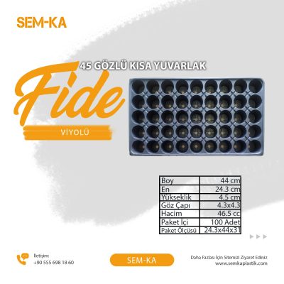 45 Gözlü Kısa Yuvarlak Fidelik