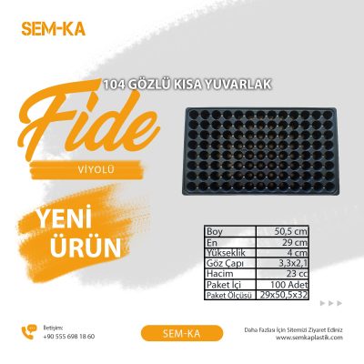 104 Gözlü Kısa Yuvarlak Fidelik