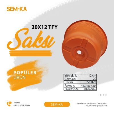 20x12 TFY Saksı