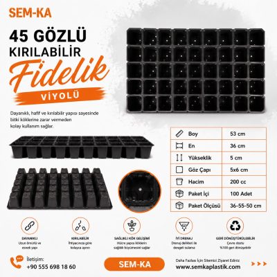 45 Gözlü Kırılabilir Fidelik